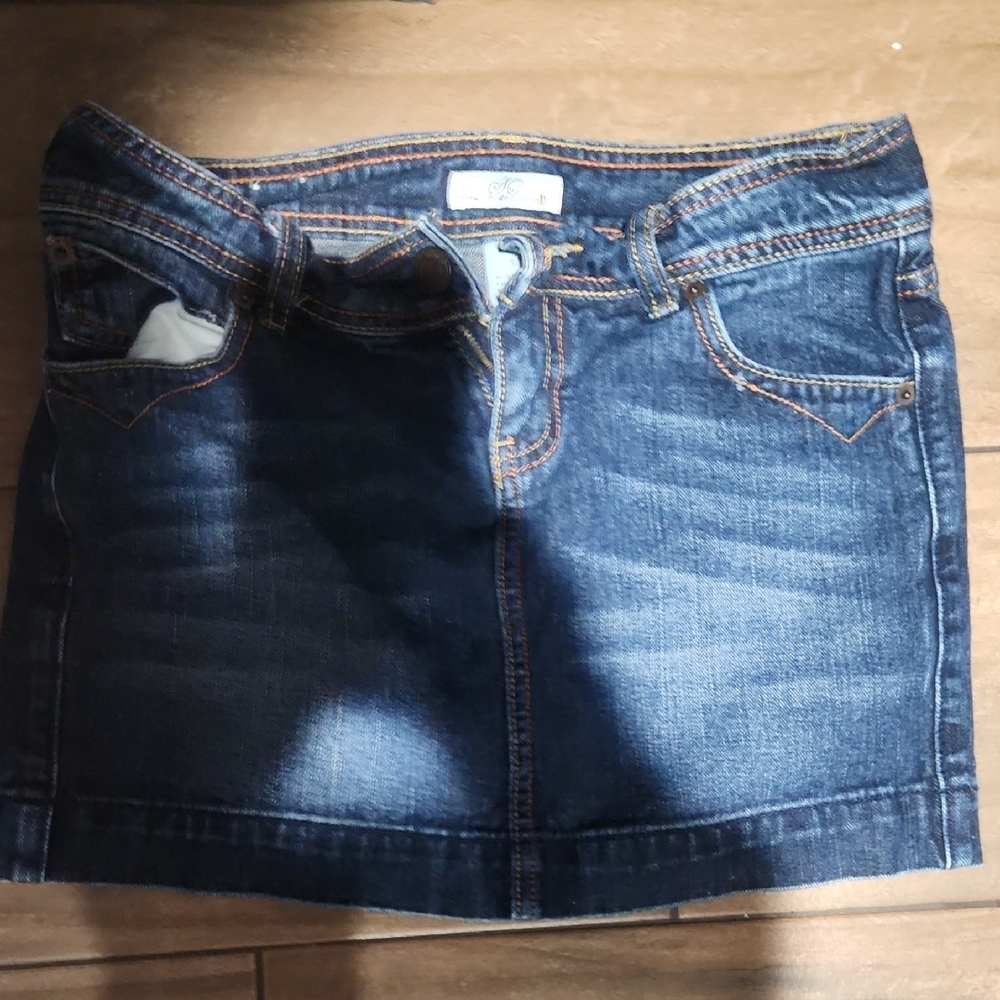 SO Blue Casual Pencil Mini Skirt
